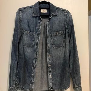 AG Adriano Goldschmied ladies dark denim shirt. Size Medium